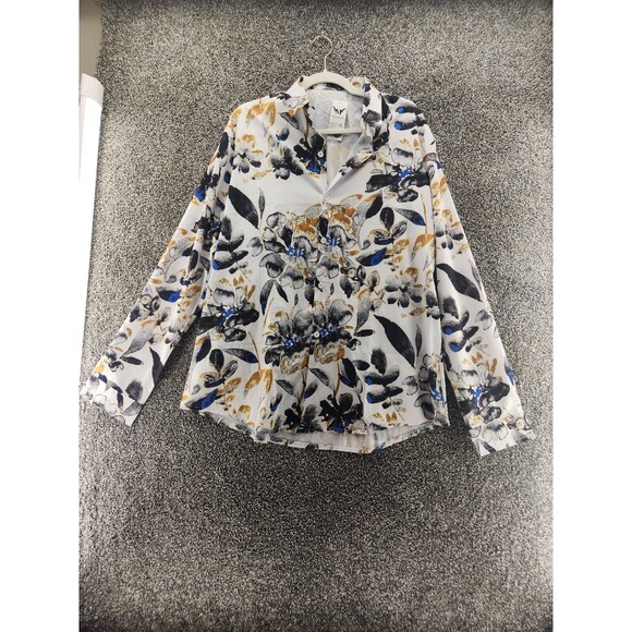 Mym Storm nwt 3xl Multicolor Button Down Womens Floral Blouse - Picture 1 of 6